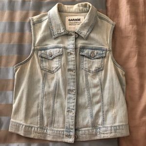 Light wash Denim Vest